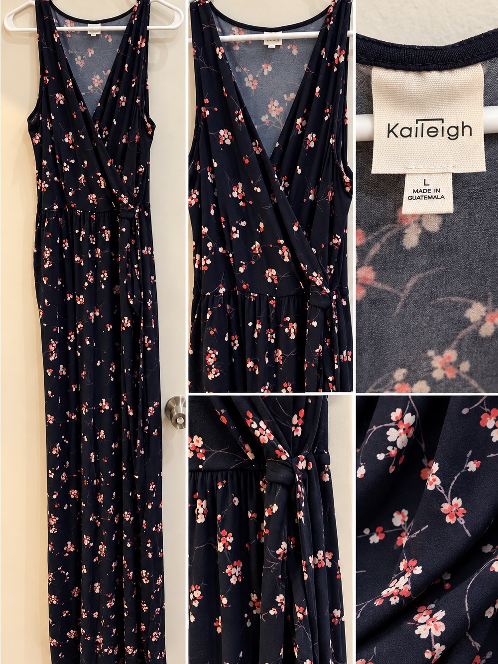Kaileigh Navy Floral jumpsuit with pockets